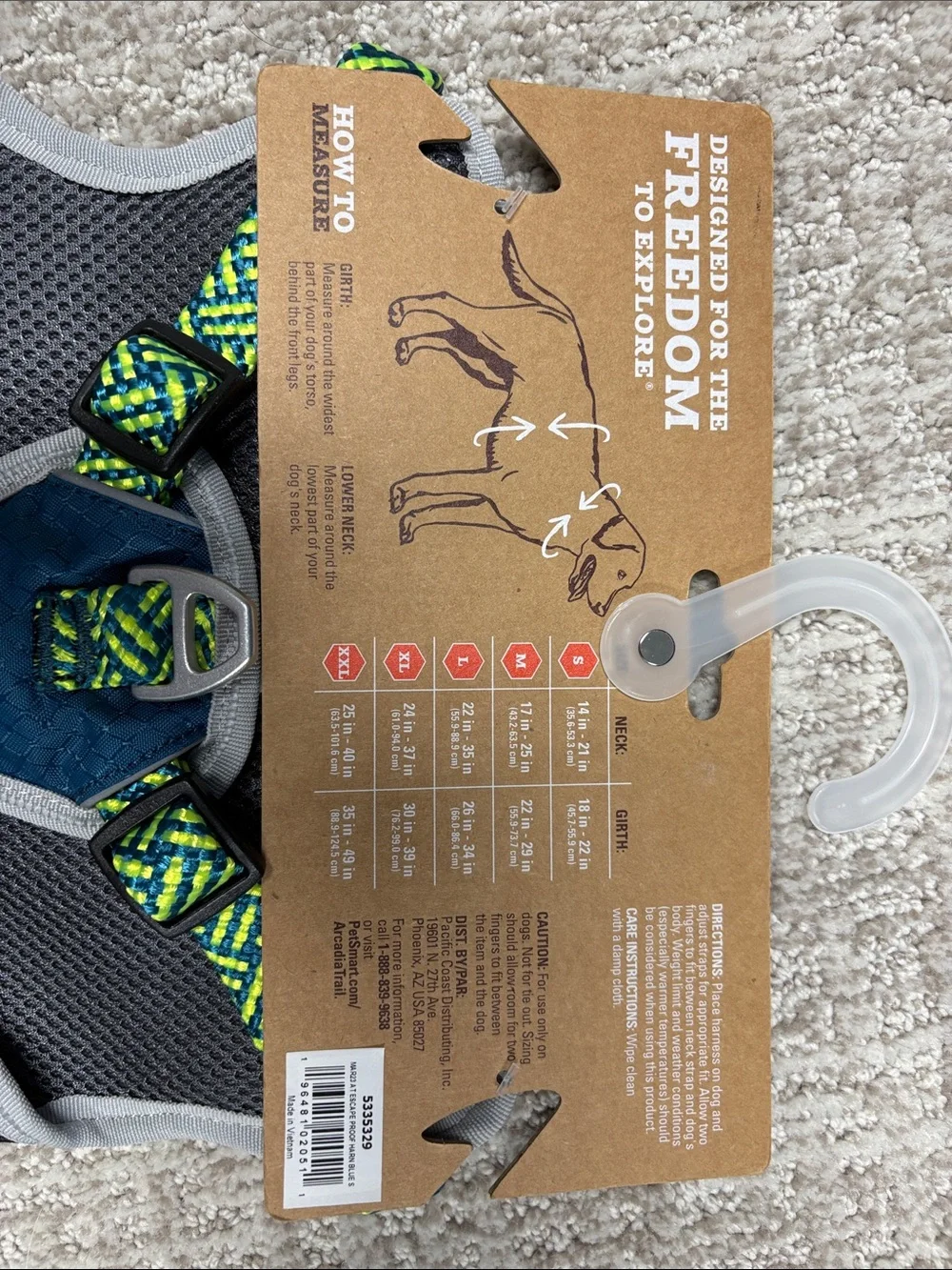 Arcadia Trail Ultimate Security Harness in Teal & Neon Green - Small